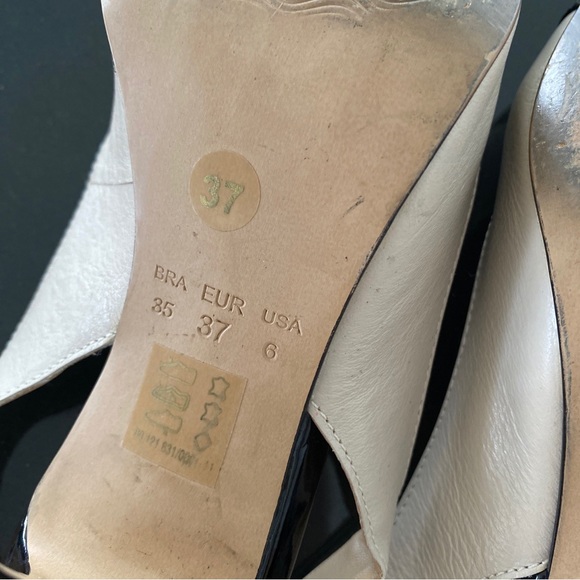 Nina Armando Lacey Pointed Toe Slingback Patent Heels Size 37 Pumps WOMENS Shoes - Picture 8 of 8